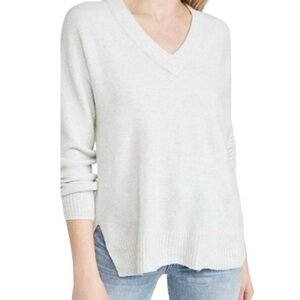 Madewell Bartlett v-neck pullover gray sweater - large